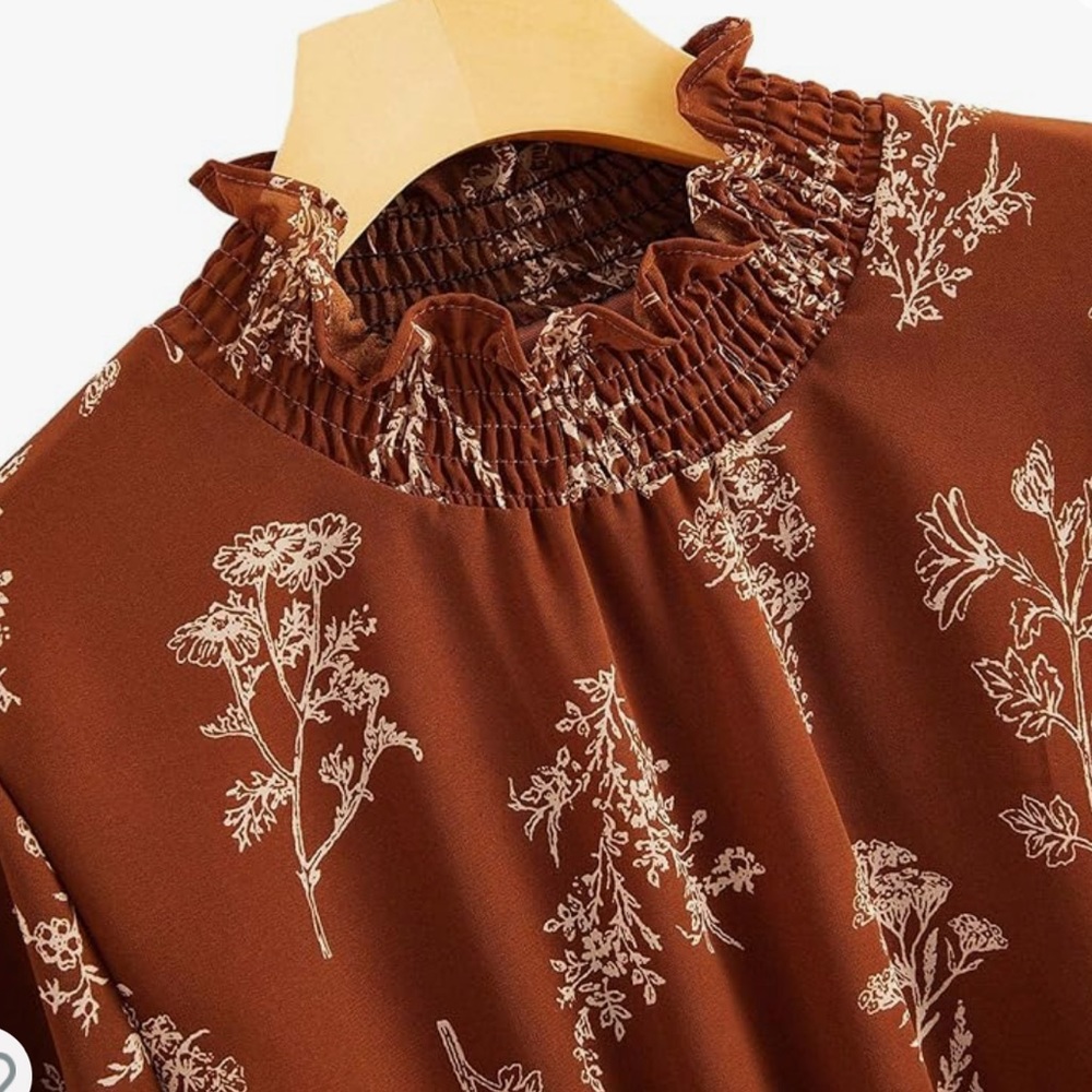 Brown long sleeve dress